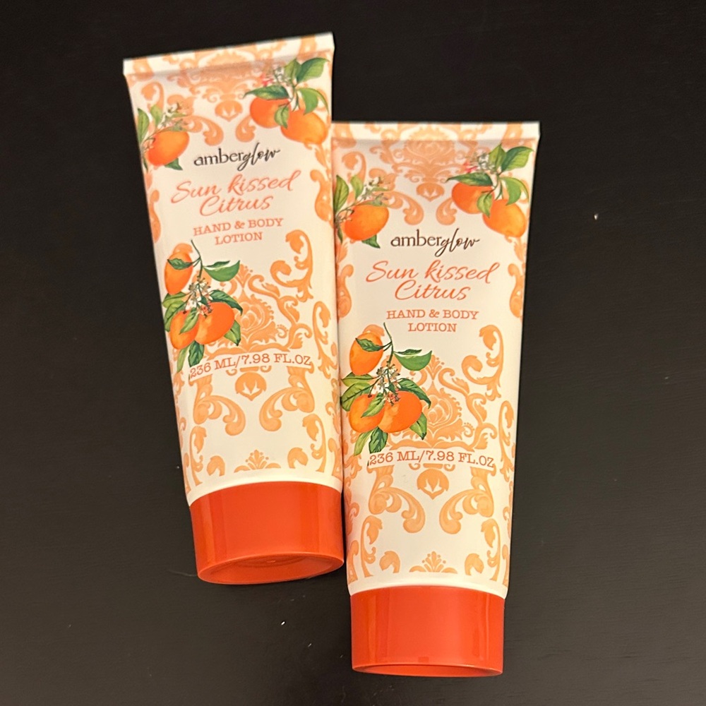 2 Sun Kissed Citrus Hand & Body Lotion - Amber Glow amberglow
